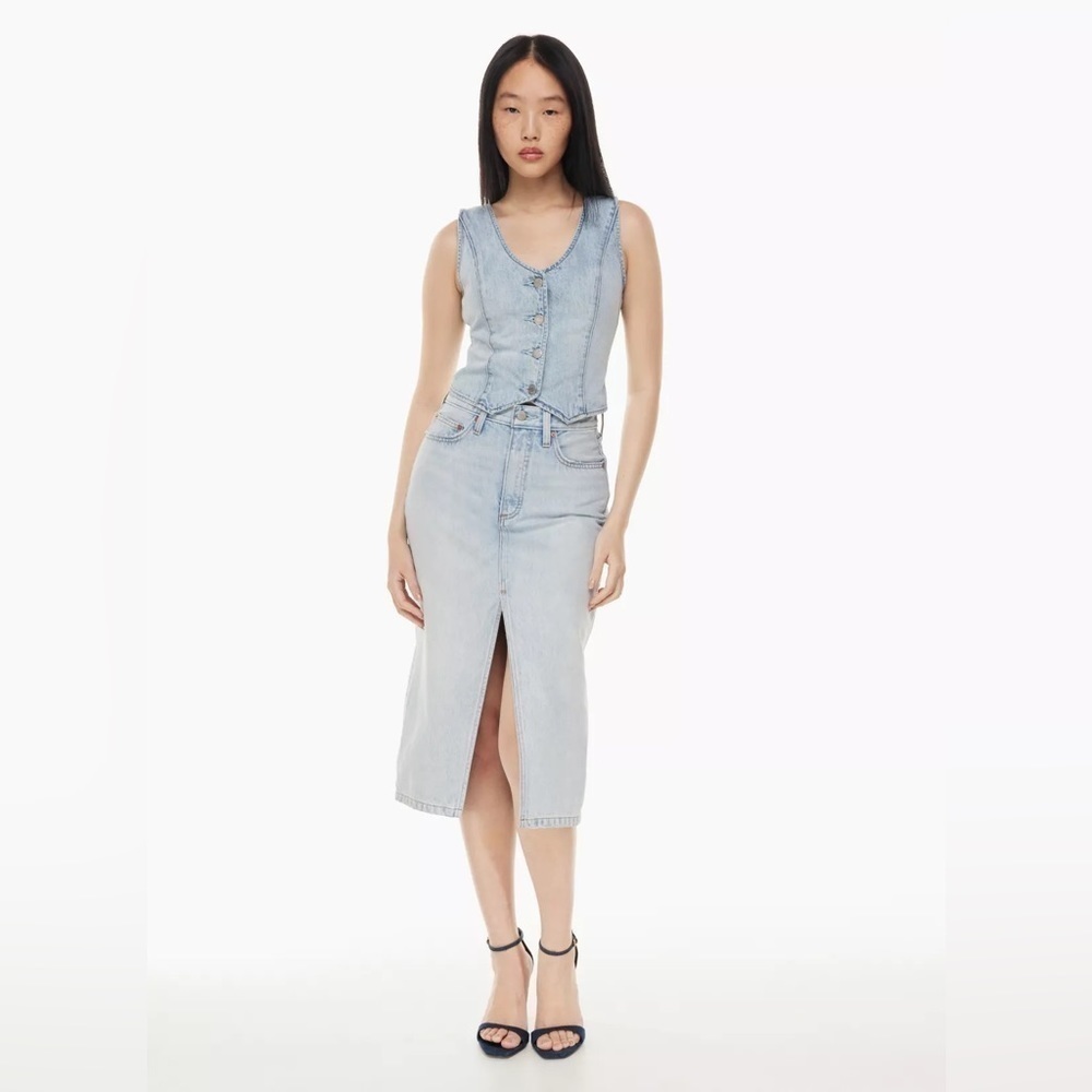 Aritzia Denim Forum The 90s Halle Jean Skirt - Picture 2 of 15